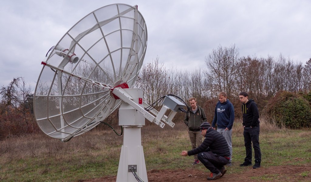 SPIDER 300A al Dr. Karl Remeis Observatory: durante il training all'antenna