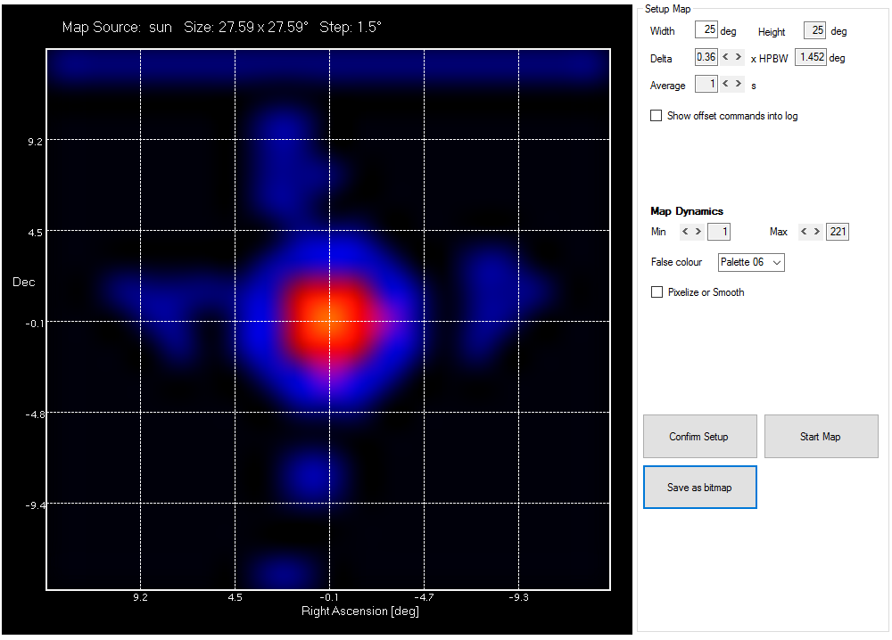 Radio astronomy at school with SPIDER radio telescopes: Sun radiomap recorded with SPIDER 300A radio telescope