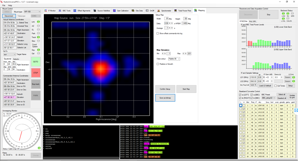 Un radiotelescopio compatto per radioastronomia amatoriale: il software RadioUniversePRO consente di allineare il radiotelescopio sulle sorgenti che non riesci a vedere a occhio e a realizzare radio mappe degli oggetti.